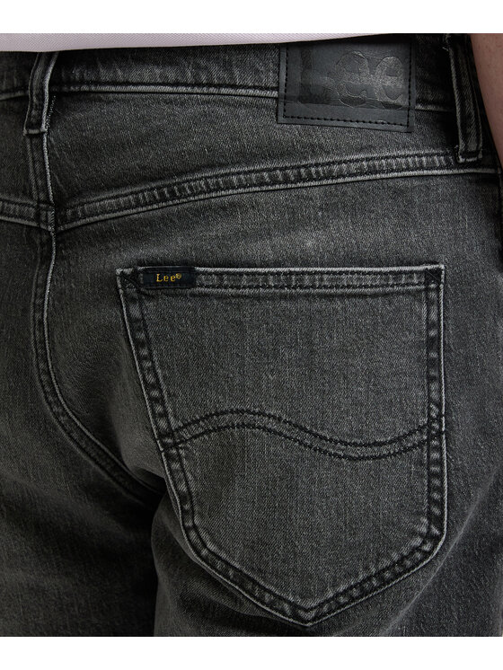 Lee Lee Szorty jeansowe 112376315 Szary Regular Fit