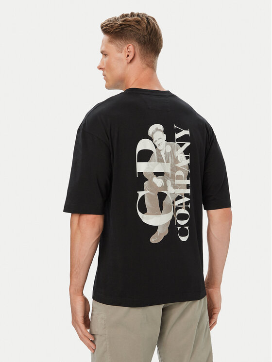 C.P. Company Tricou 21CMTS209A110579W Negru Comfort Fit