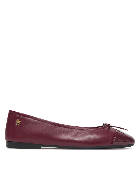 Tommy Hilfiger Tommy Hilfiger Balerinke Patent Toe-Cap FW0FW08830 Tamnocrvena