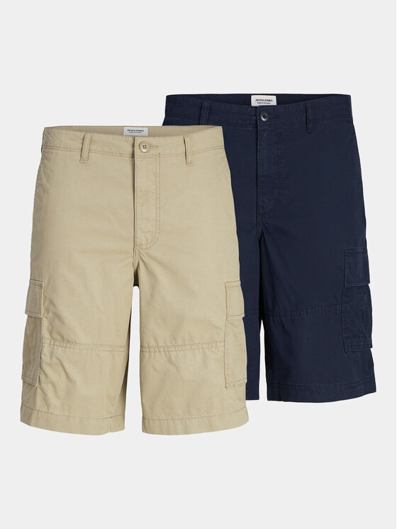 Jack&Jones Jack&Jones 2er-Set Sportshorts Jpstcole 12258390 Beige Loose Fit