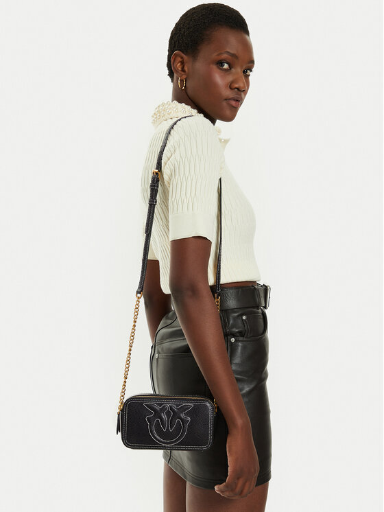 Pinko Geantă Pelle Bottalata 103799 Negru