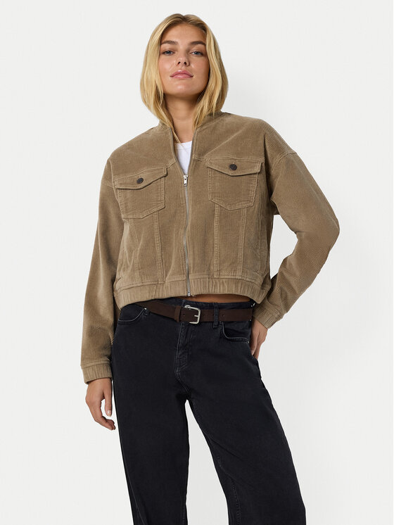 Noisy May Noisy May Giacca di transizione Cord Jade 27032673 Beige Regular Fit