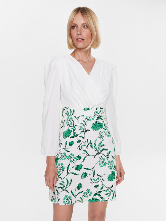 Rinascimento Rochie cocktail CFC0113123003 Alb Regular Fit Alb imagine noua