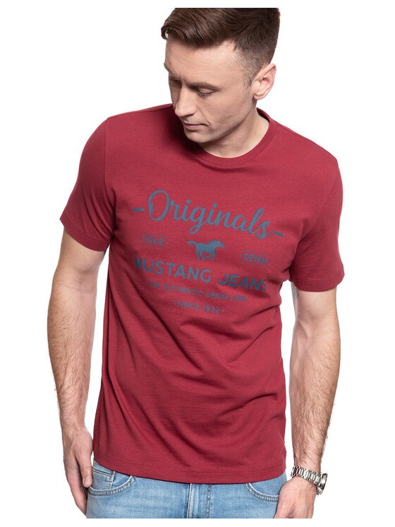 Mustang Mustang T-shirt ALEX C PRINT Rosso Regular Fit