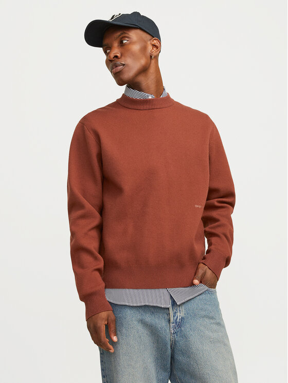 Jack&Jones Sveter Vesterbro 12261852 Hnedá Loose Fit