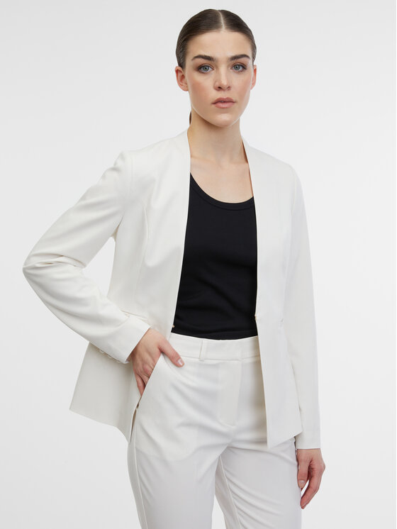 Orsay Orsay Marynarka 1000136044000__36 Biały A-Line Fit