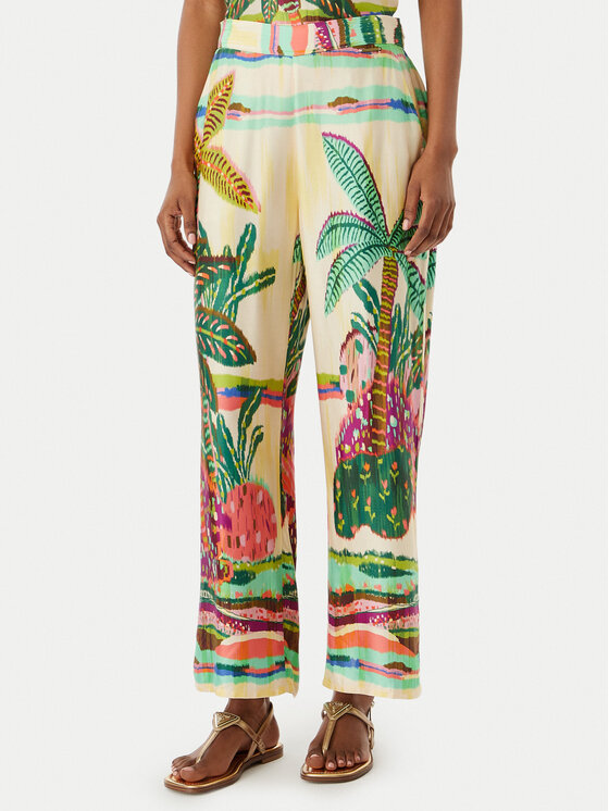 LOLA CASADEMUNT LOLA CASADEMUNT Панталони тип кюлоти LS2614013 Кремав Regular Fit