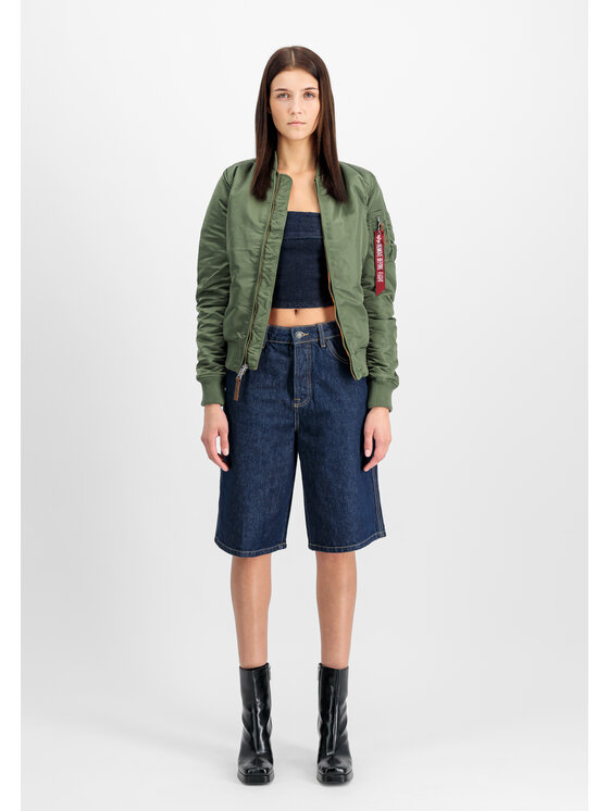 Alpha Industries Alpha Industries Kurtka bomber MA-1 VF 59 Bomber Jacket Women Zielony Slim Fit