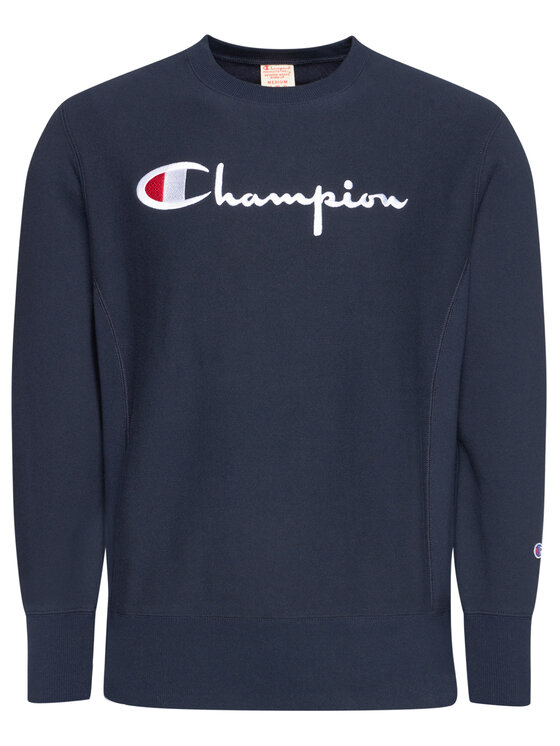 Champion Champion Mikina Script Logo 215211 Tmavomodrá Custom Fit