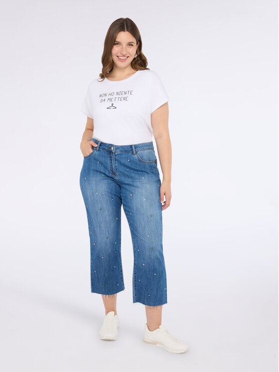 Fiorella Rubino Fiorella Rubino T-shirt G211L108595N011 Bianco Regular Fit