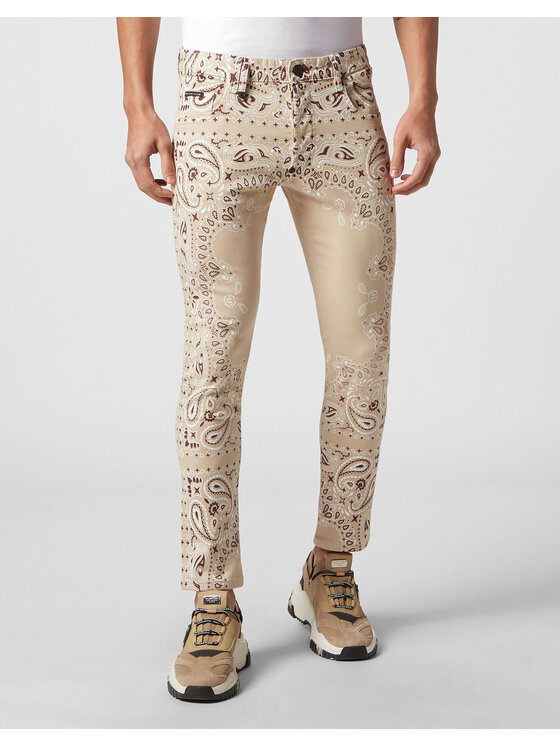 PHILIPP PLEIN PHILIPP PLEIN Jeansy 3179 Beżowy Skinny Fit
