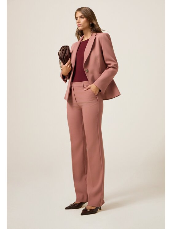 Oltre Oltre Pantaloni di tessuto P065R008988N006 Rosa Regular Fit