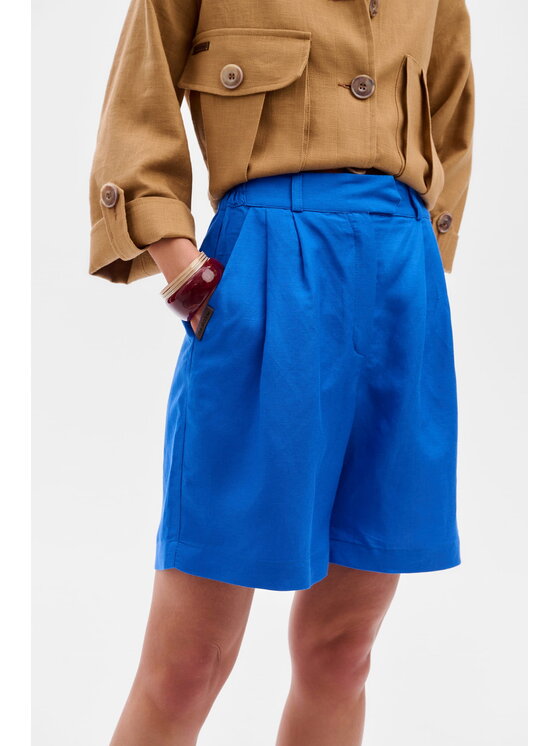 blue shadow blue shadow Bermudy Filipa Niebieski Regular Fit
