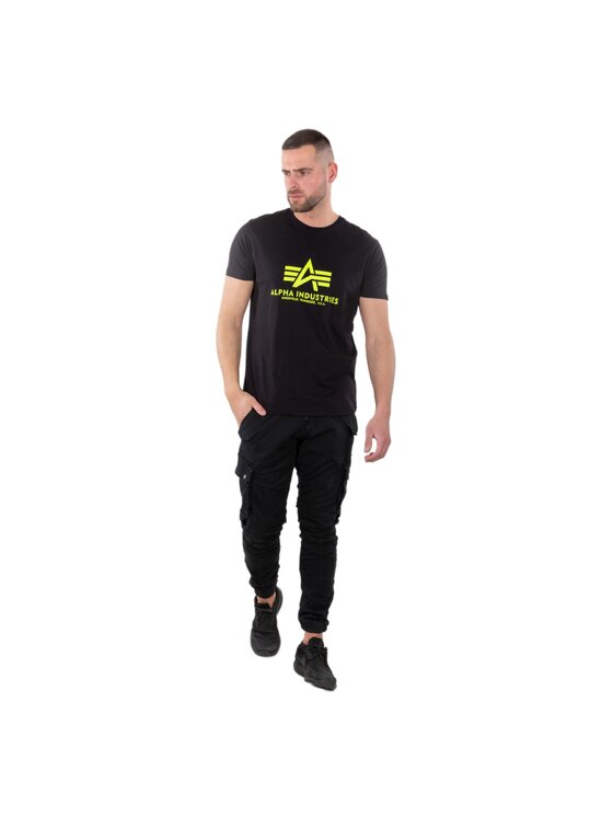 Alpha Industries Alpha Industries Tričko AI.100501NP-478-S Čierna Basic Fit