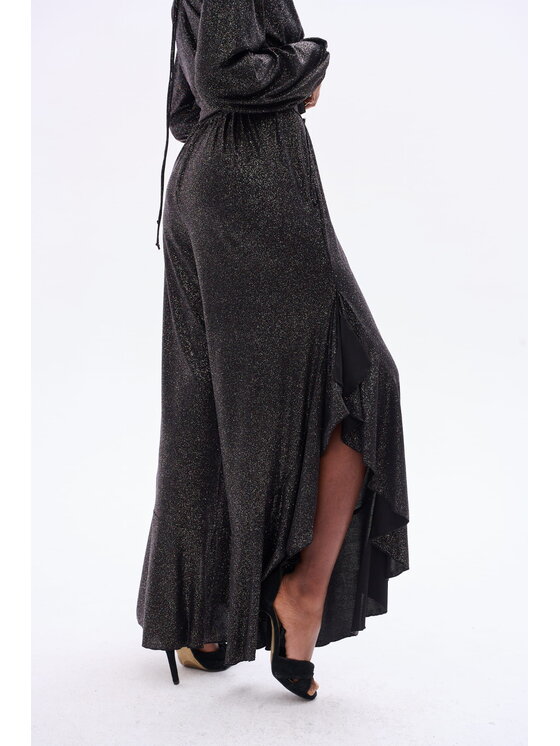 blue shadow blue shadow Spodnie damskie Scarli Czarny Regular Fit