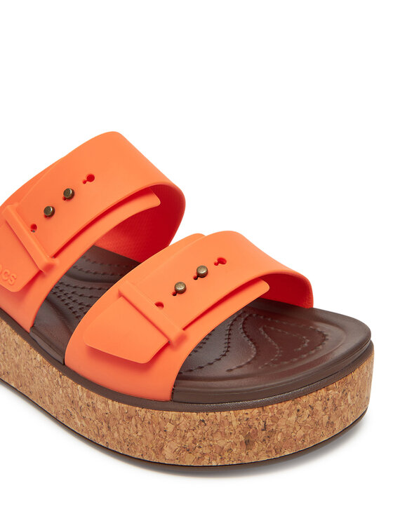 Crocs Crocs Šľapky Brooklyn Cork Buckle 211252 Oranžová