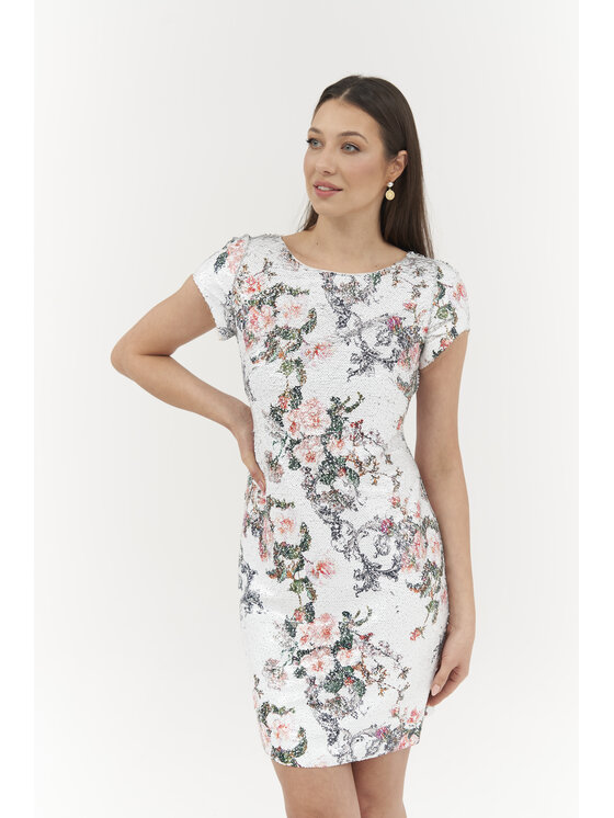 Ciepielewska Ciepielewska Sukienka MIRANDA Biały Flattering Fit