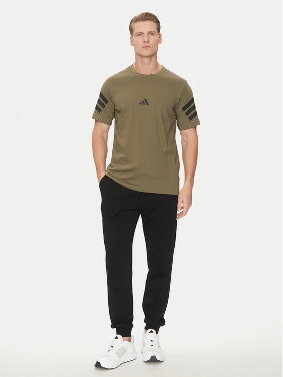 adidas adidas T-krekls Future Icons 3-Stripes JD4876 Zaļš Regular Fit