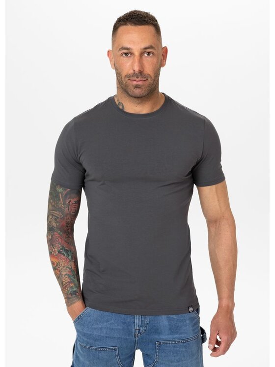 PITBULL PITBULL T-Shirt MINIMAL Szary Regular Fit