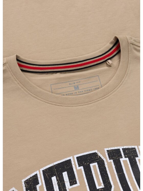 PITBULL PITBULL T-Shirt NORTON Beżowy Regular Fit