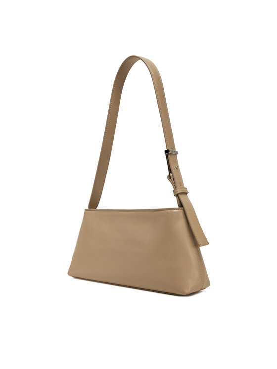 Calvin Klein Calvin Klein Torebka Embossed Logo Shoulder Bag K60K612550 Beżowy