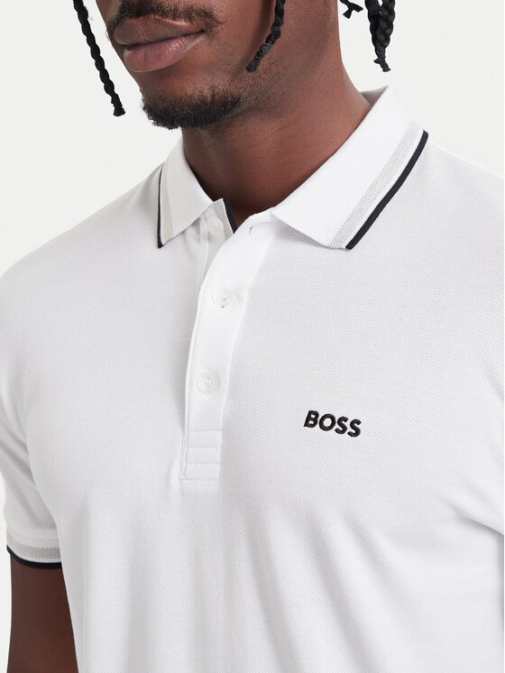 BOSS Boss Polo Paddy 50469055 Biały Regular Fit