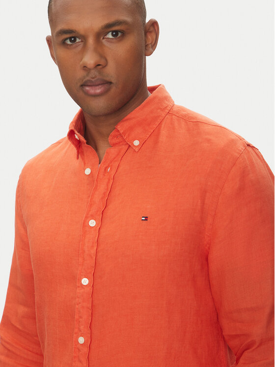 Tommy Hilfiger Tommy Hilfiger Cămașă MW0MW34602 Portocaliu Regular Fit