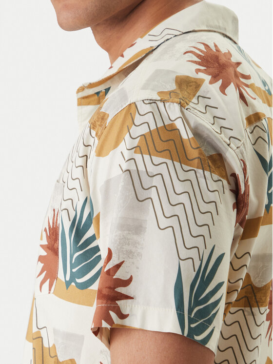 RVCA RVCA Srajca Anytime AVYWT00489 Écru Regular Fit