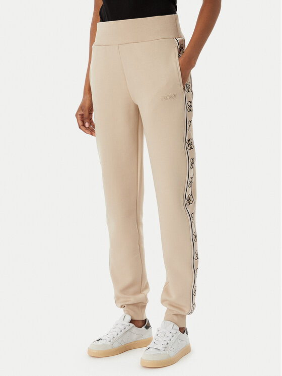 Guess Spodnie dresowe V2YB15 KB3P2 Beżowy Regular Fit