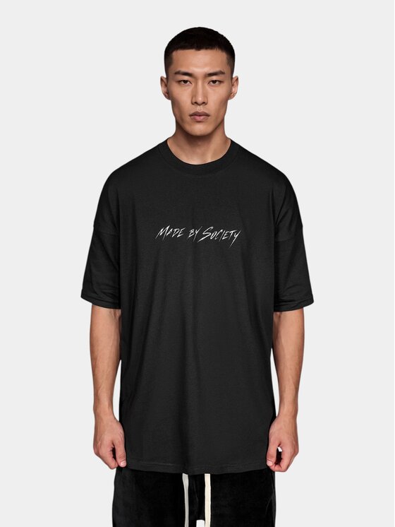 MADE BY SOCIETY MADE BY SOCIETY T-Shirt Outlaw - T18034 Czarny Basic Fit