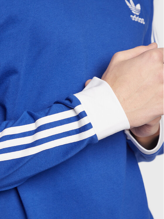 adidas adidas Тениска с дълъг ръкав Adicolor Classics 3-Stripes Long-Sleeve Top IA4878 Син Slim Fit