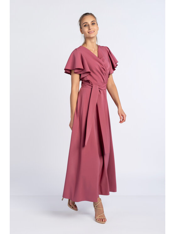 Salme Salme Sukienka elegancka Michaela Różowy Regular Fit