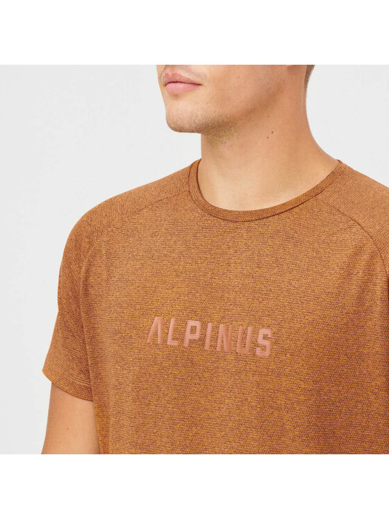 Alpinus Alpinus T-Shirt Dirfi Pomarańczowy Regular Fit