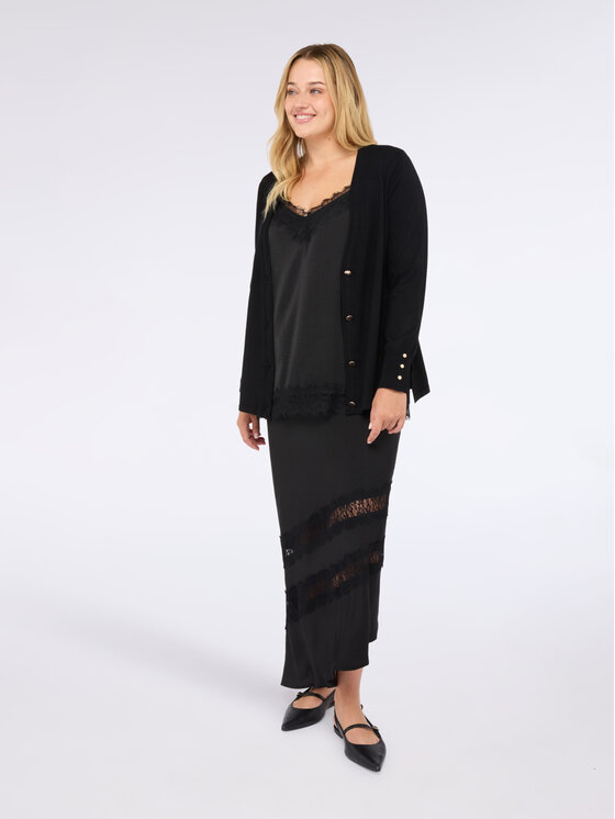 Fiorella Rubino Fiorella Rubino Cardigan M628L008002N033 Nero A-Line Fit