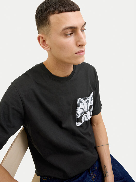 Jack & Jones Jack & Jones T-Shirt Split 12272995 Černá Regular Fit