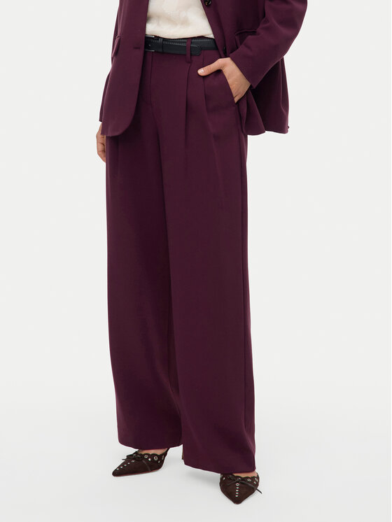 Vero Moda Bavlnené nohavice Michell 10336373 Fialová Wide Leg