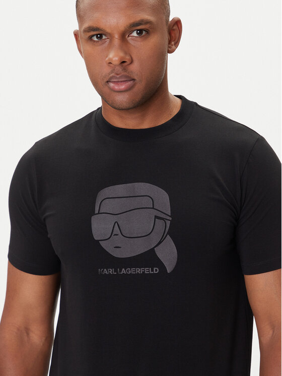 KARL LAGERFELD KARL LAGERFELD T-shirt 755032 554221 Crna Regular Fit