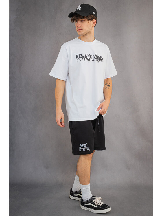 Kamuflage Kamuflage Szorty materiałowe Hellfire Czarny Regular Fit
