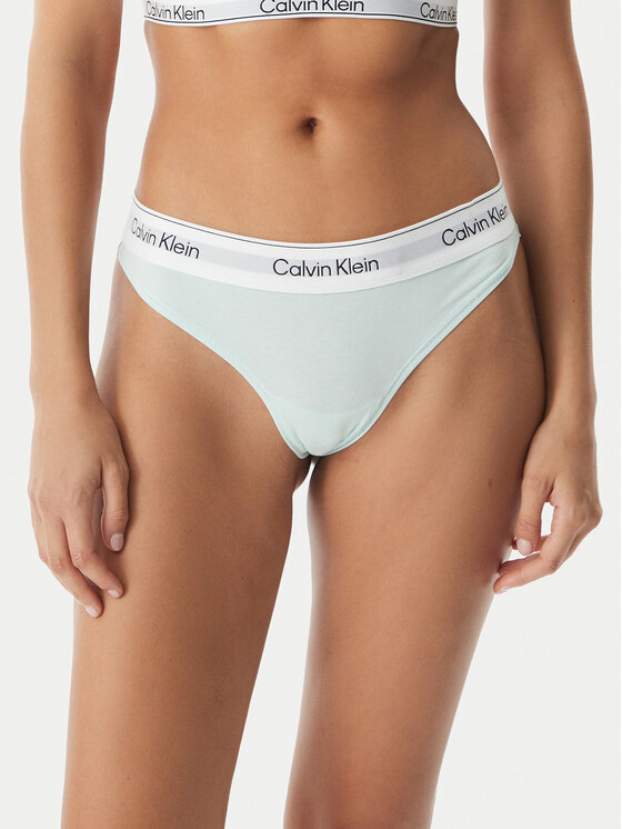 Στρίνγκ Calvin Klein Underwear LV00QF8518 Ανοιχτό πράσινο M