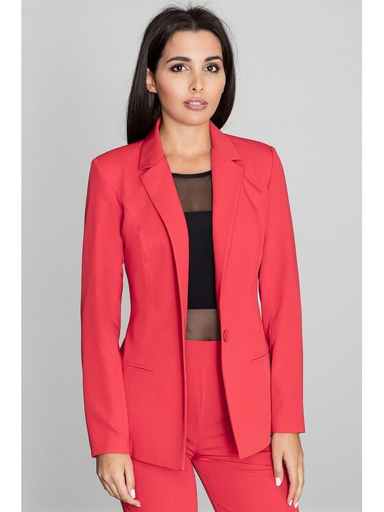 FIGL FIGL Marynarka M562 Czerwony Regular Fit