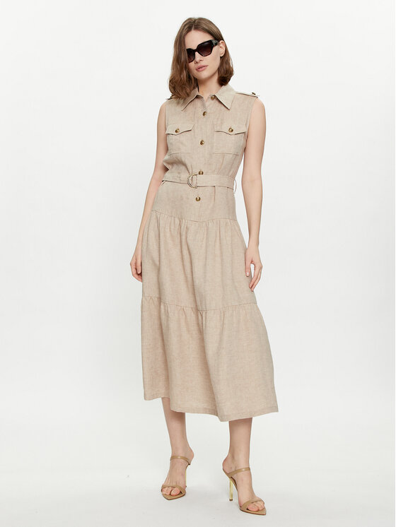 Luisa Spagnoli Luisa Spagnoli Повсякденна сукня Principato 540880 Бежевий Regular Fit