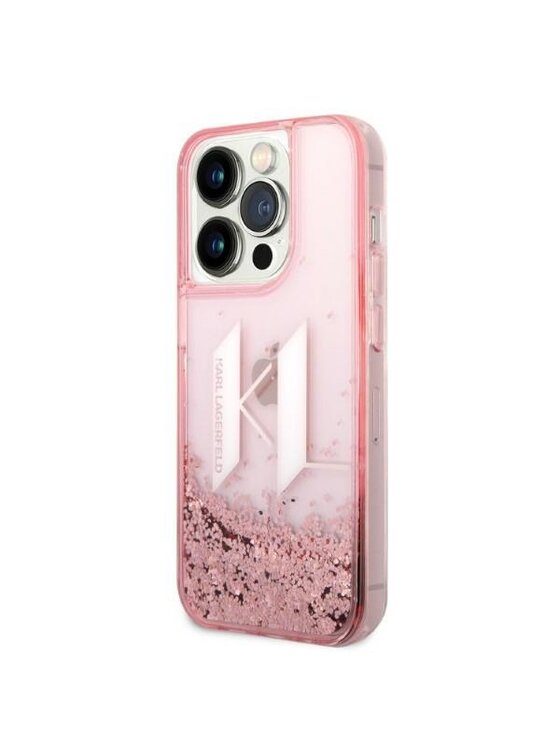 KARL LAGERFELD KARL LAGERFELD Etui na telefon Liquid Glitter Big KL Różowy