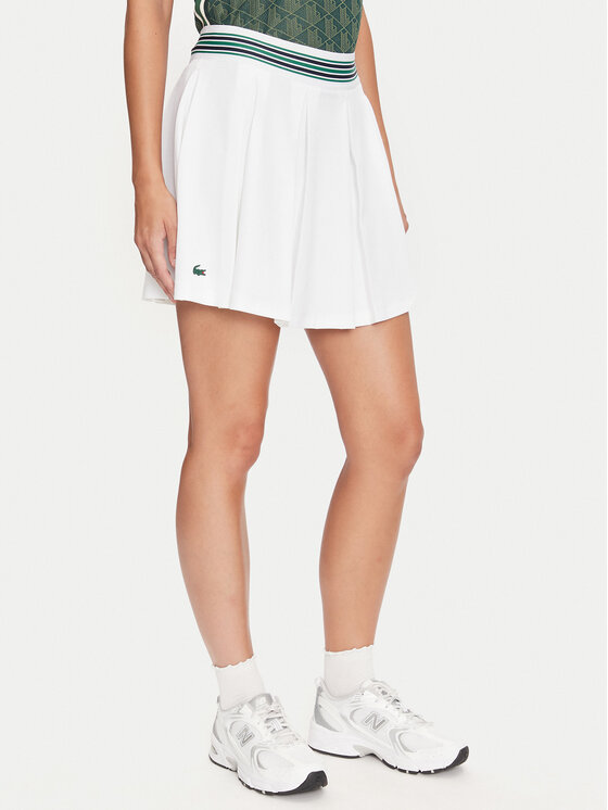 Lacoste Suknja Za Tenis JF0990 Bijela Regular Fit