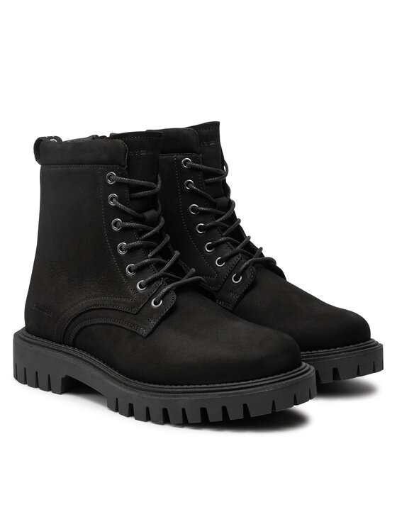 Tommy Hilfiger Tommy Hilfiger Outdoorová obuv Casual Hilfiger Chunk Z Nbk Boot FM0FM05149 Čierna