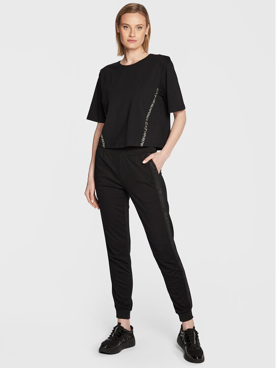 T-shirt 6LTT08 TJFKZ 0200 Nero Relaxed Fit