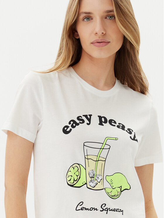 ONLY ONLY T-Shirt Kita 15349150 Λευκό Regular Fit