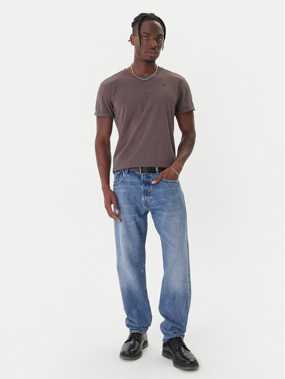 G-Star Raw G-Star Raw Marškinėliai Text Back D25971-2653 Mėlyna Relaxed Fit