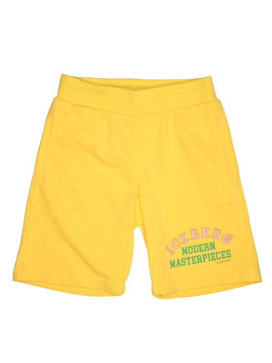 Iceberg Iceberg Szorty materiałowe BFICE3111J Żółty Regular Fit