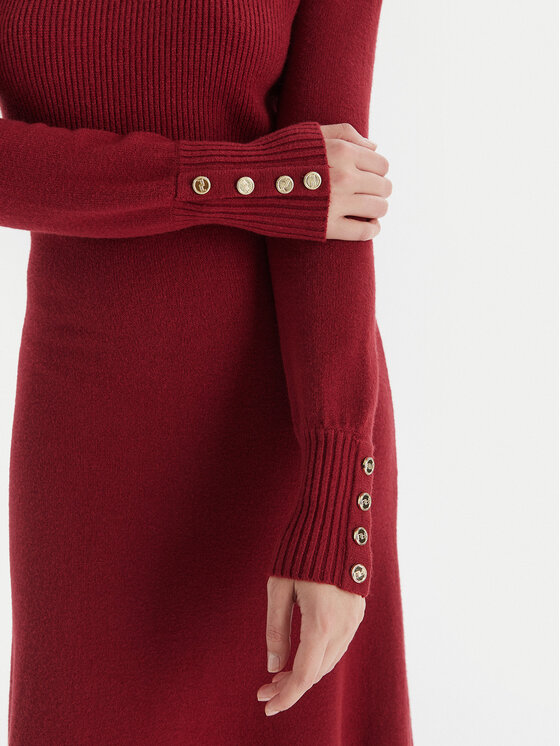 Artigli Artigli Pletena obleka ACAB003090 Bordo rdeča Regular Fit