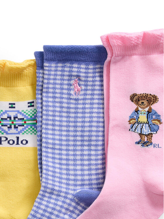 Polo Ralph Lauren Polo Ralph Lauren Set od 3 para dječjih visokih čarapa 448969099001 Šarena